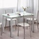 Mesa de cocina de cristal extensible Cameron