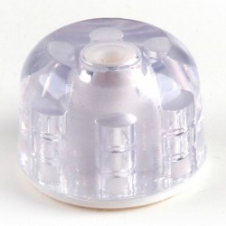 Tope adhesivo de plástico transparente para puerta 30x22mm