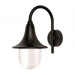 Aplique campana negro para exterior E27 60W