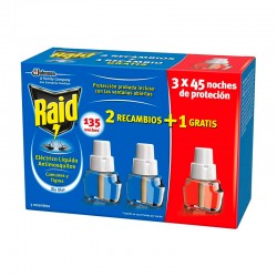 Recambio líquido de aparatos eléctricos antimosquitos 3uds. Raid