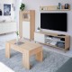 Mueble para TV con estante roble/blanco Kikua Plus