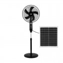 Ventilador de pie solar motor DC negro 30W Boreal