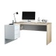 Mesa de escritorio de melamina blanco/roble Office