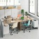 Mesa de escritorio de melamina blanco/roble Office