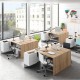 Mesa de escritorio de melamina blanco/roble Office
