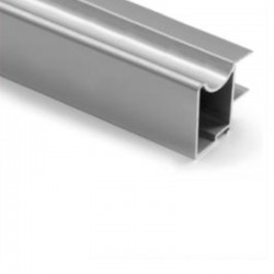Kit perfil tirador plata mate 2,6m para puertas correderas de armarios