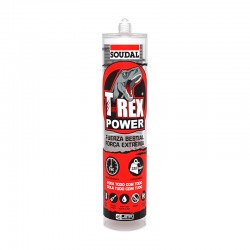Sellador adhesivo transparente T-Rex Power tubo 290ml Soudal