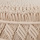 Taburete de madera con flecos Macramé