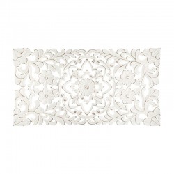 Cuadro tallado de madera blanco 85x1x45cm
