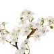 Planta cerezo blanco artificial en maceta metal blanca 18x18x26cm