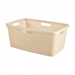 Cesta de plástico blanco roto 46L Curver