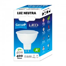 Bombilla dicroica LED GU5.3 MR16 5W 420lm 4000K 110º Garza