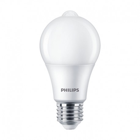 Bombilla estándar LED E27 con sensor 8W 806lm 4000K 280º Philips