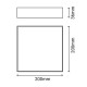 Plafón LED cuadrado blanco 20x20cm 24W Linha