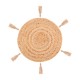 Salvaplatos de yute vegetal con pompones de lurex dorados 38cm Cosy