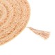 Salvaplatos de yute vegetal con pompones de lurex dorados 38cm Cosy