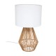 Lámpara de mesa de metal y algodón E27 25W Lila