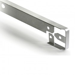 Prolongación de encimera recta plata mate 30mm