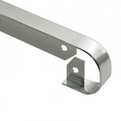 Unión para encimera redondeada plata mate 2R 30mm