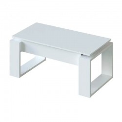 Mesa de centro elevable blanca Nova