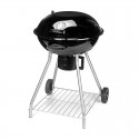 Barbacoa de carbón redonda con tapa y ruedas 56cm