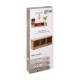 Banco recibidor de madera natural con funda
