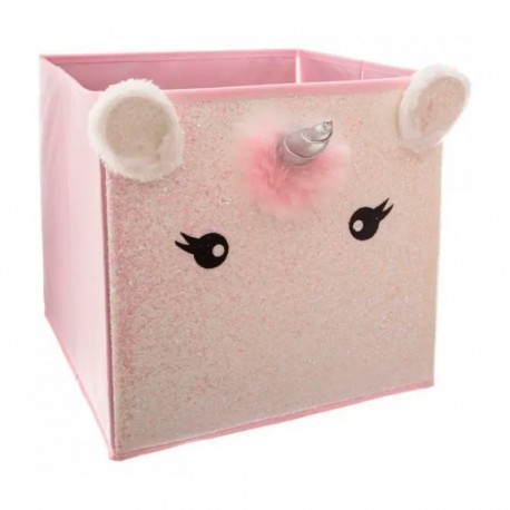 Caja de almacenamiento infantil Unicornio 31x31x31cm