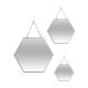 Set de 3 espejos de pared hexagonales