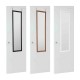 Espejo de puerta de PVC negro/marrón/blanco 35x125cm