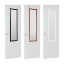Espejo de puerta de PVC negro/marrón/blanco 35x125cm
