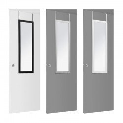 Espejo de puerta de poliestireno negro/plata/blanco 36x110cm