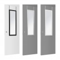 Espejo de puerta de poliestireno negro/plata/blanco 36x110cm