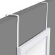 Espejo de puerta de poliestireno negro/plata/blanco 36x110cm