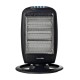 Calefactor halógeno oscilante negro 1200W Paraíso