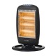 Calefactor halógeno oscilante negro 1200W Paraíso