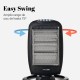 Calefactor halógeno oscilante negro 1200W Paraíso