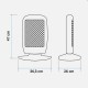 Calefactor halógeno oscilante negro 1200W Paraíso