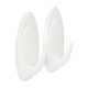 Gancho decorativo oval mediano blanco 2uds.