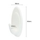 Gancho decorativo oval mediano blanco 2uds.