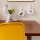 Gancho decorativo oval mediano blanco 2uds.