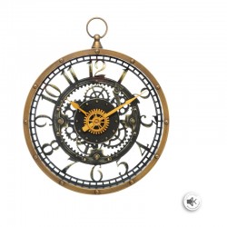 Reloj de pared con péndulo mecánico de plástico ABS/polipropileno/cristal 1xAA/LR6 27x5cm