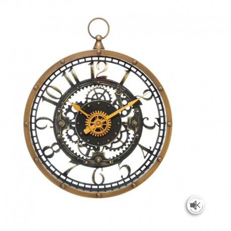 Reloj de pared con péndulo mecánico de plástico ABS/polipropileno/cristal 1xAA/LR6 27x5cm
