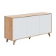 Aparador de 3 puertas de melamina roble canadian/blanco artik Relax Plus