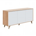 Aparador de 3 puertas de melamina roble canadian/blanco artik Relax Plus