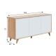 Aparador de 3 puertas de melamina roble canadian/blanco artik Relax Plus