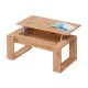Mesa de centro elevable de melamina roble Nodi