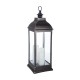 Farol portavelas de 3 velas LED de plástico ABS negro
