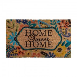 Felpudo decorativo de fibra de coco con base antideslizante de PVC Home Sweet Home 40x70cm