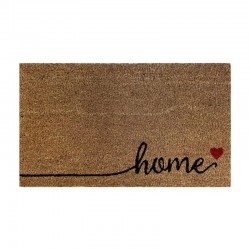 Felpudo decorativo de fibra de coco con base antideslizante de PVC Home 35x60cm