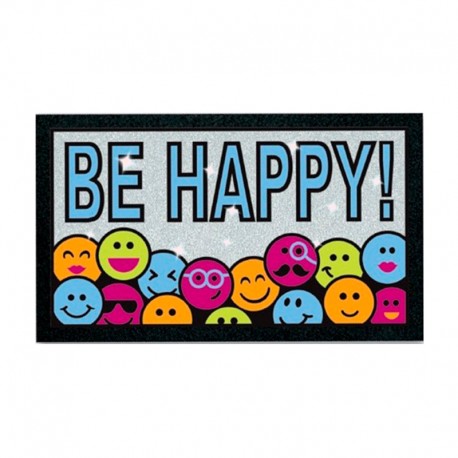 Felpudo de caucho/poliamida formato Emoticons 40x68cm
